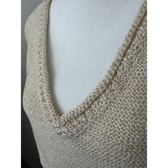 Womens XL Top NWT DKNY Jeans Sequin V-Neck Sweater Soft Light Comfortable - Picture 2 of 12